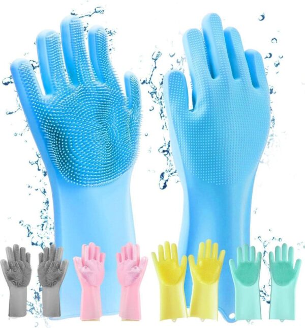Silicone Washing Full Finger Gloves – For Home